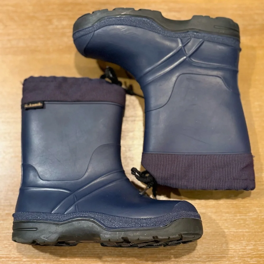 Kamik Youth Snobuster Boot Rubber Insulated Draw String‎ Waterproof Navy Sz 5